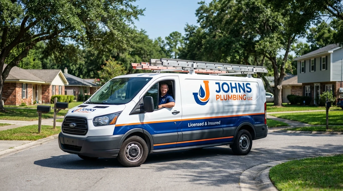 Johns Plumbing LLC service van in Bealeton, VA